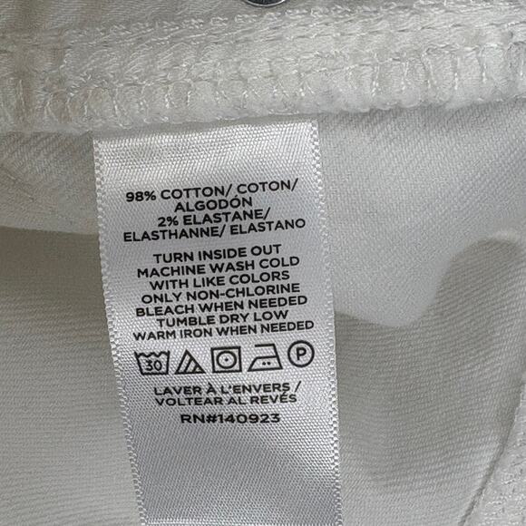 LOFT Denim White Stretch Midrise Bootcut Jeans Neutral Womens Sz 8 - Picture 9 of 9